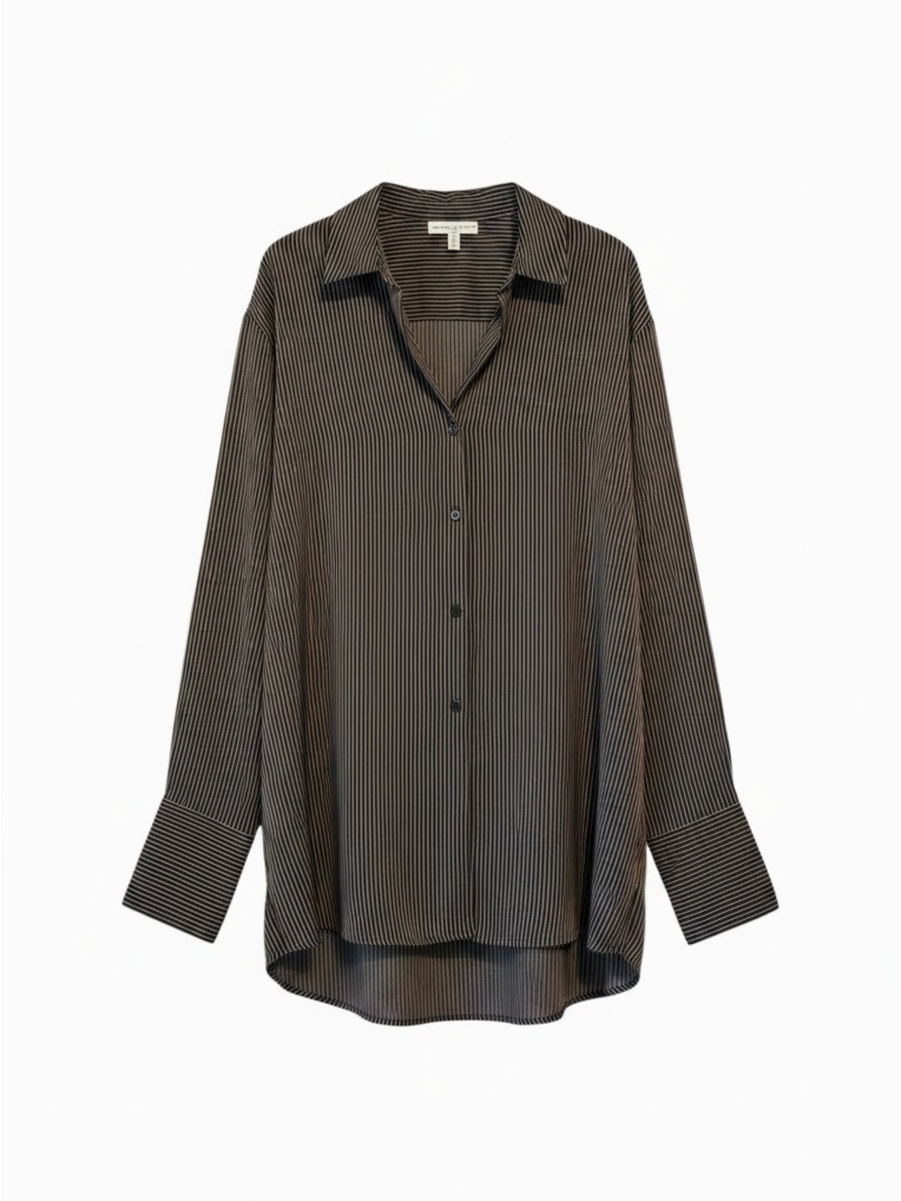 Madison d’Amelie Black Pinstripe Button-Up Shirt